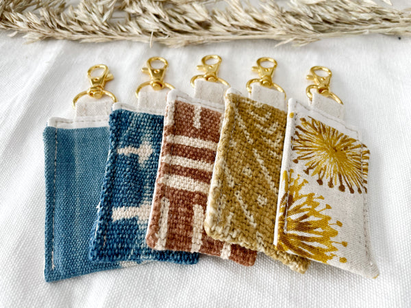 Rust Mudcloth Chapstick Holder