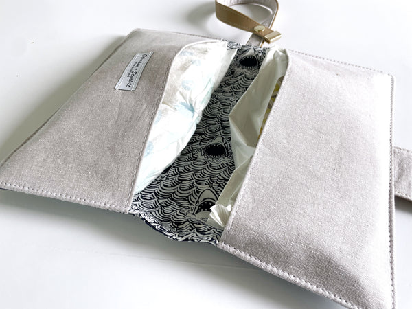 Shark Diaper Wallet / Clutch