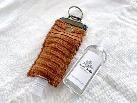 Rust Corduroy Keychain