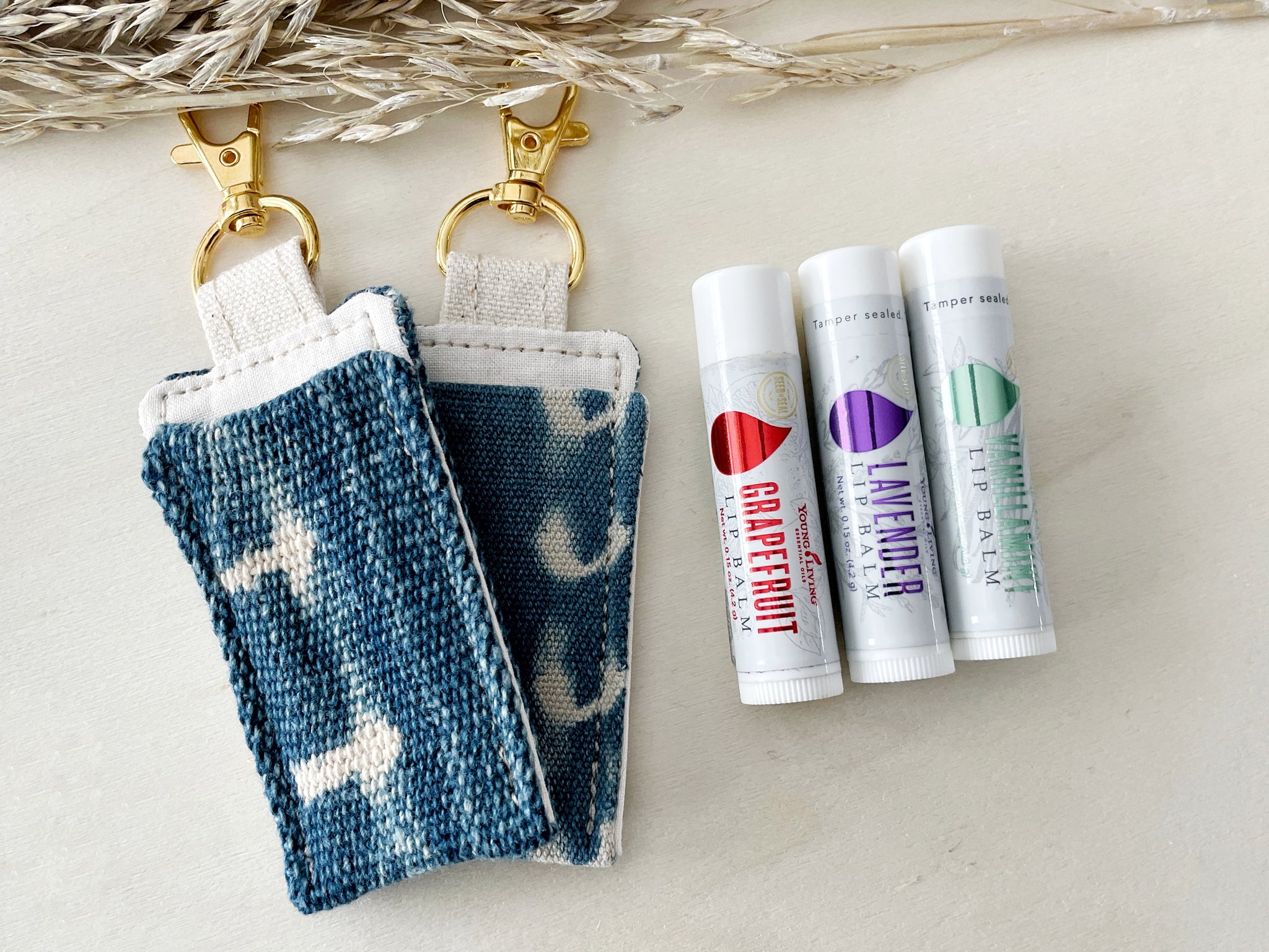 Indigo Mudcloth Lip Balm Holder