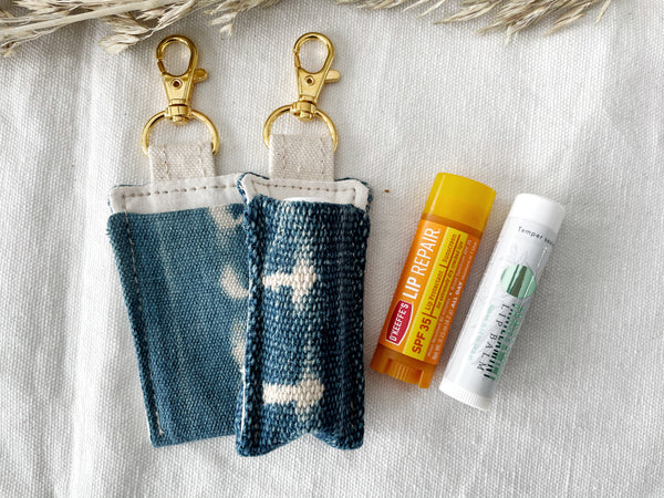 Indigo Mudcloth Lip Balm Holder