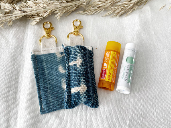 Indigo Mudcloth Lip Balm Holder