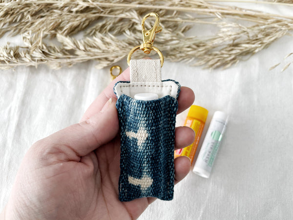 Indigo Mudcloth Lip Balm Holder
