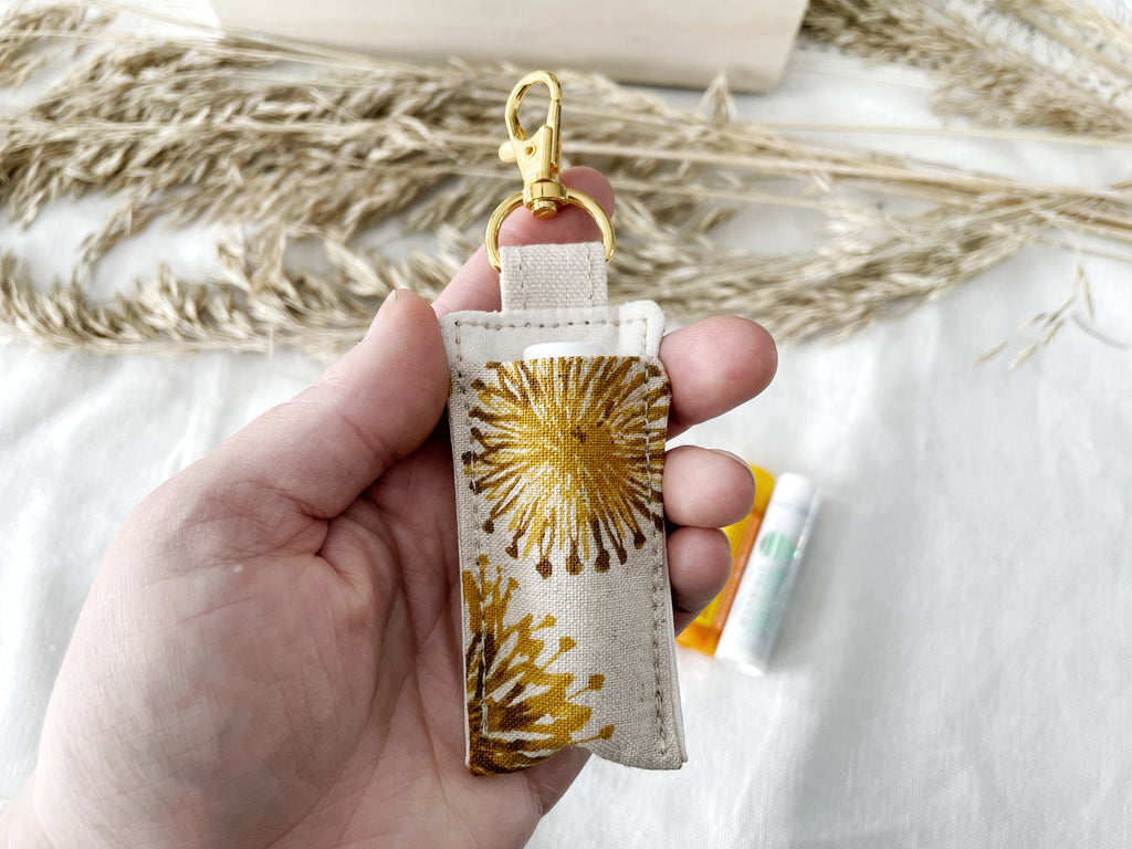 Flower Key Ring Chapstick Holder