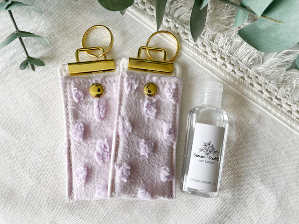 Light Lavender Hand Sanitizer Keychain