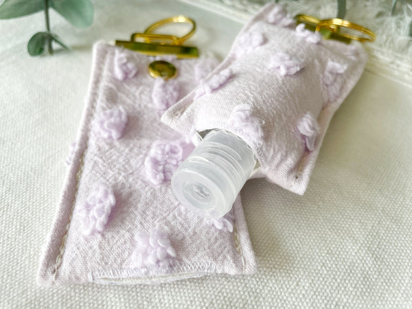 Light Lavender Hand Sanitizer Keychain
