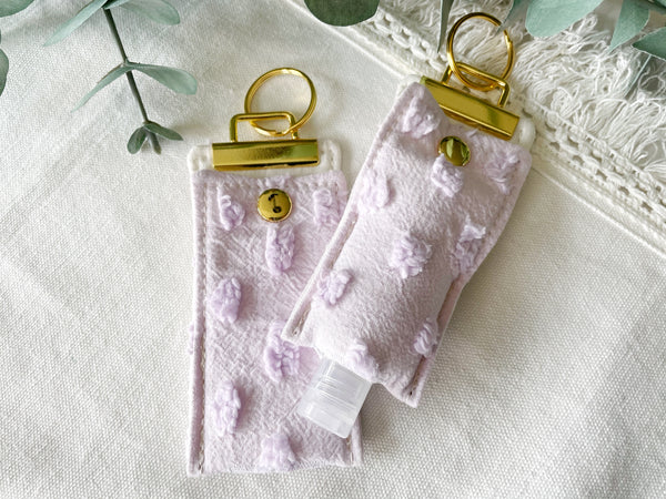Light Lavender Hand Sanitizer Keychain