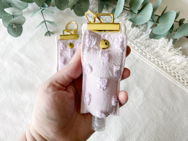 Light Lavender Hand Sanitizer Keychain