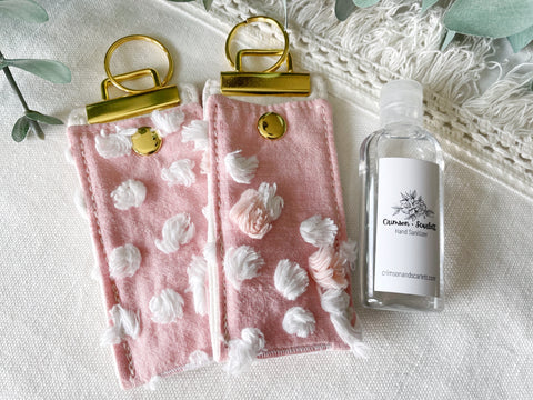 Pink Dots Hand Sanitizer Keychain