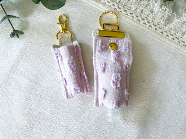 Light Lavender Hand Sanitizer Keychain
