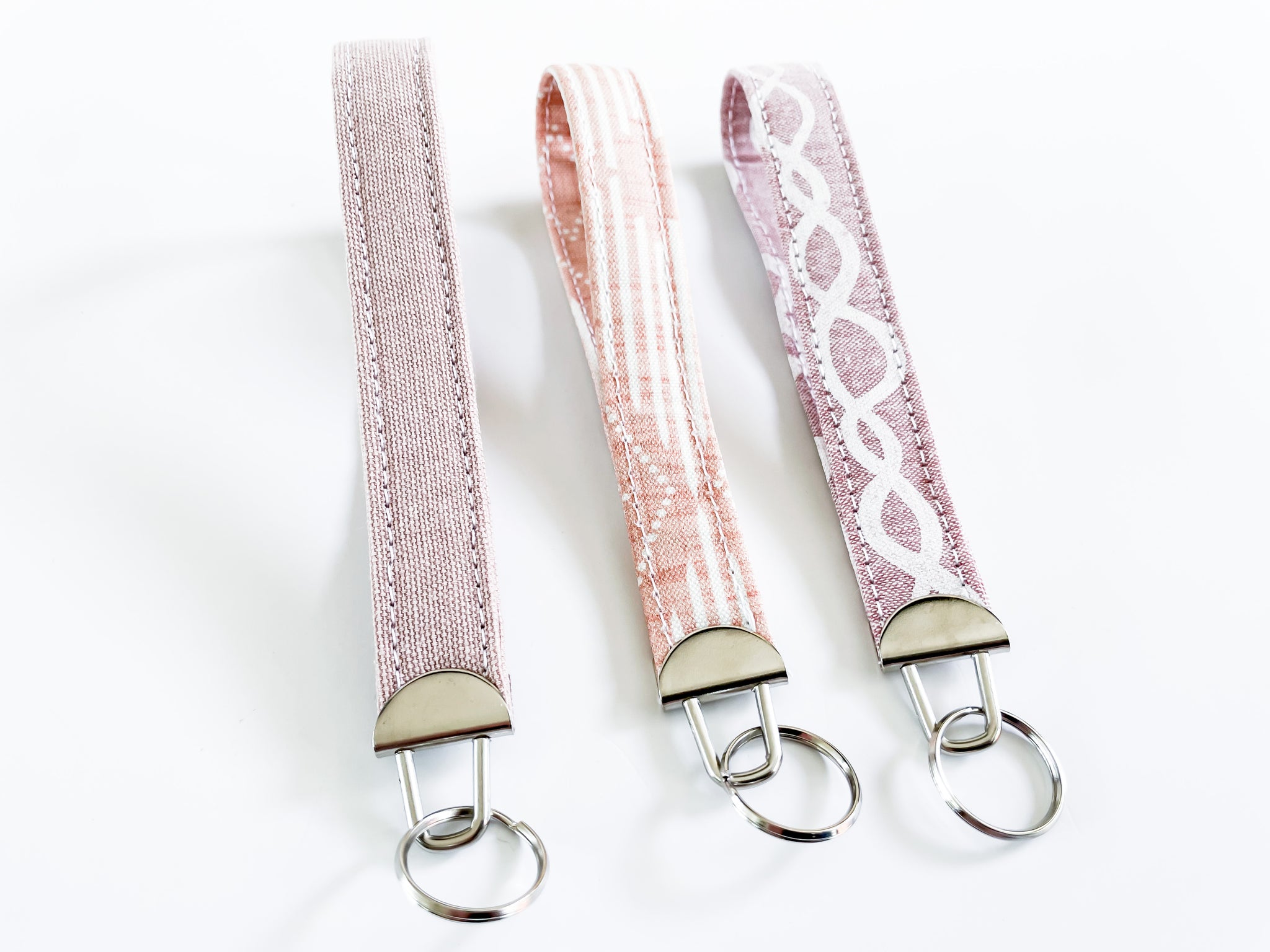 Pink LV, Keychain Wristlet, handmade key fob, wrist lanyard for keys, faux  leather keychain