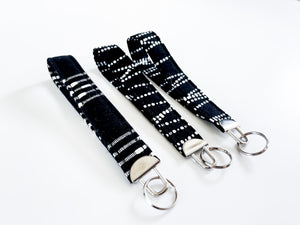 Black and White Key Fob Wristlet