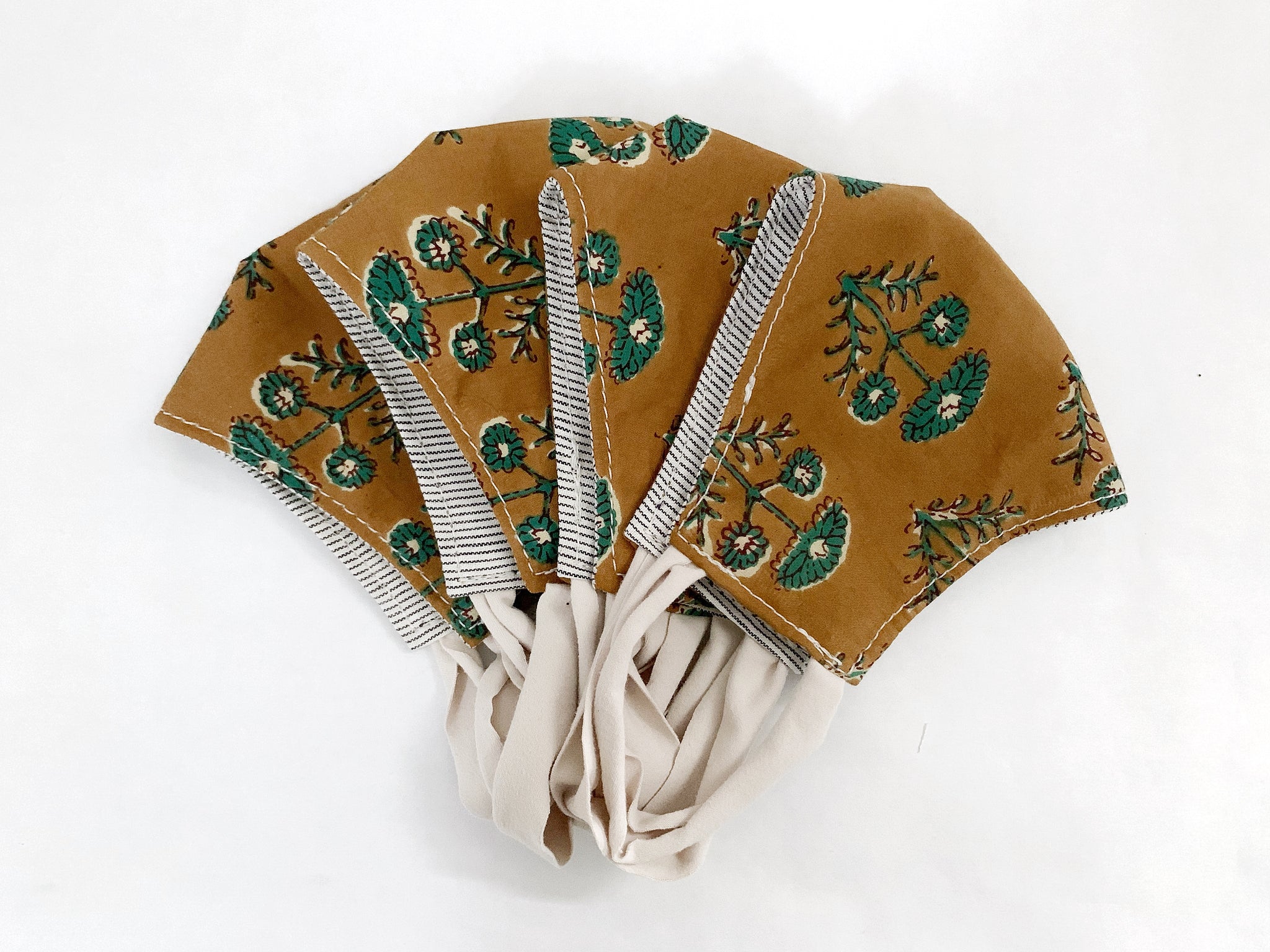 Floral Block Print Face Mask