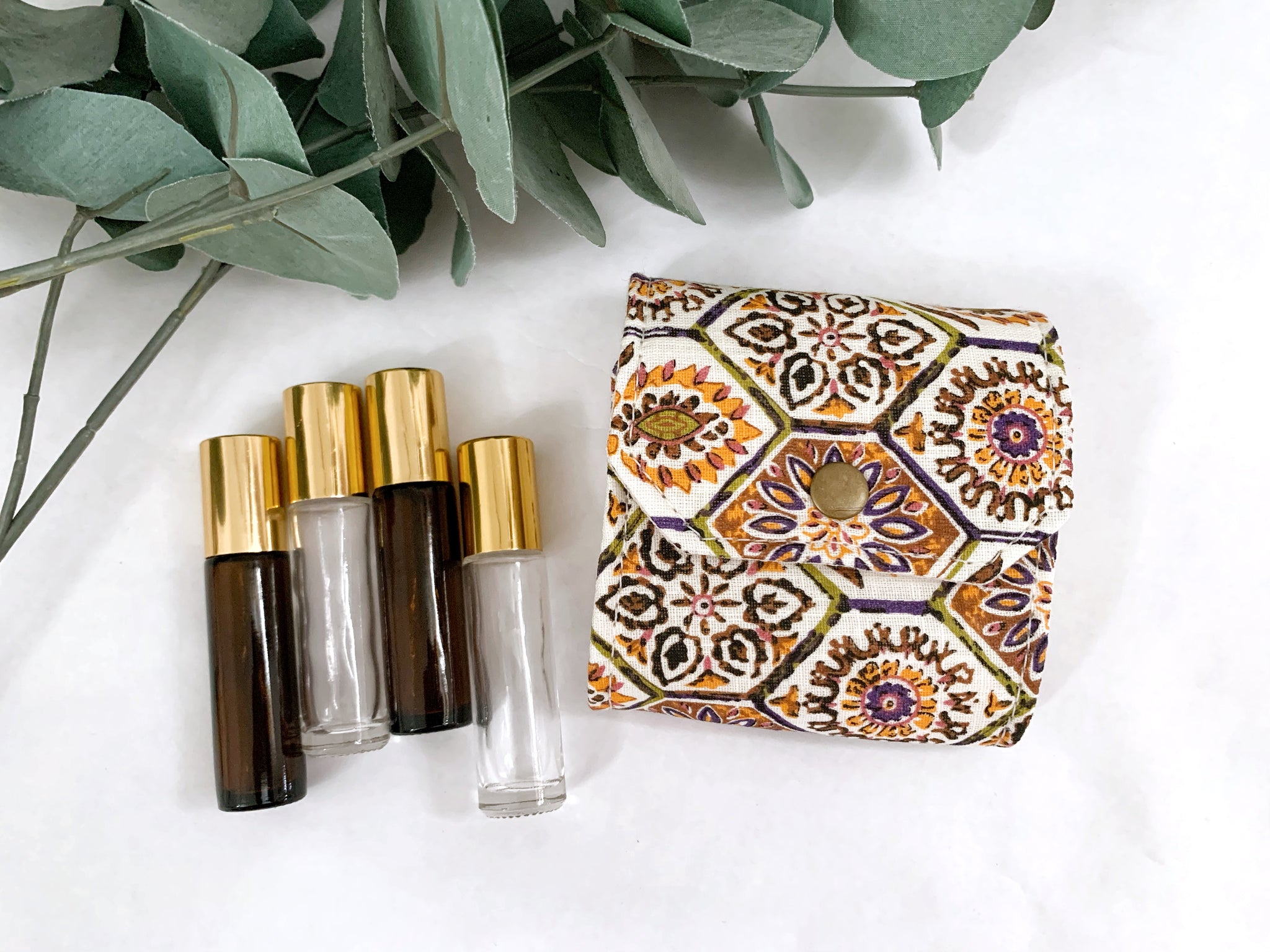 Floral Hexagon 10ml Roller Case