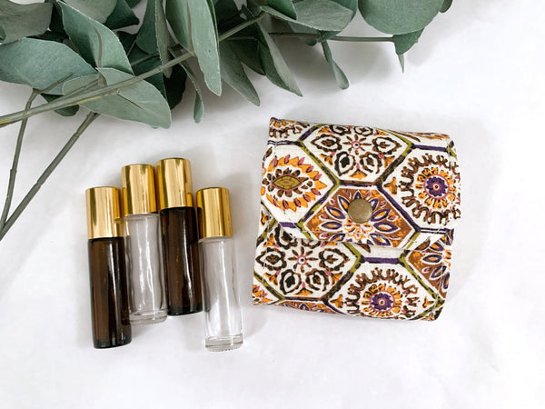 Floral Hexagon 10ml Roller Case
