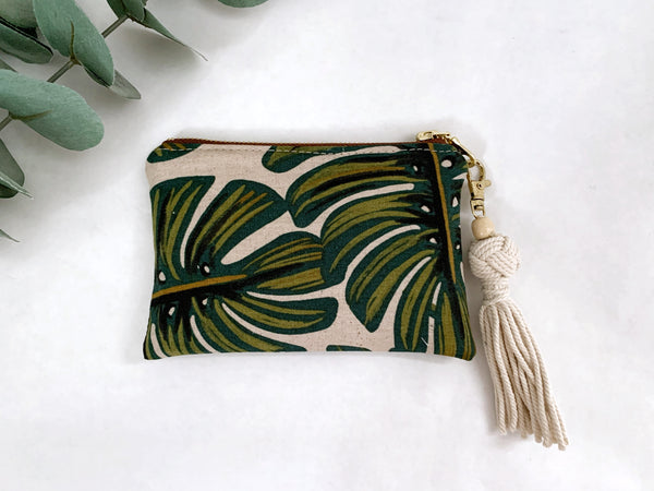 Monstera Leaves Small Essential Oil Bag