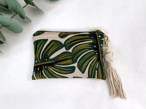 Monstera Leaves Small Essential Oil Bag