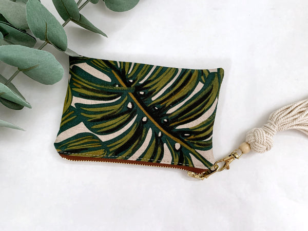 Monstera Leaves Small Essential Oil Bag