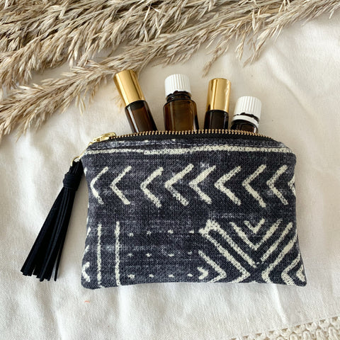 Navy Tribal Small Oil Bag