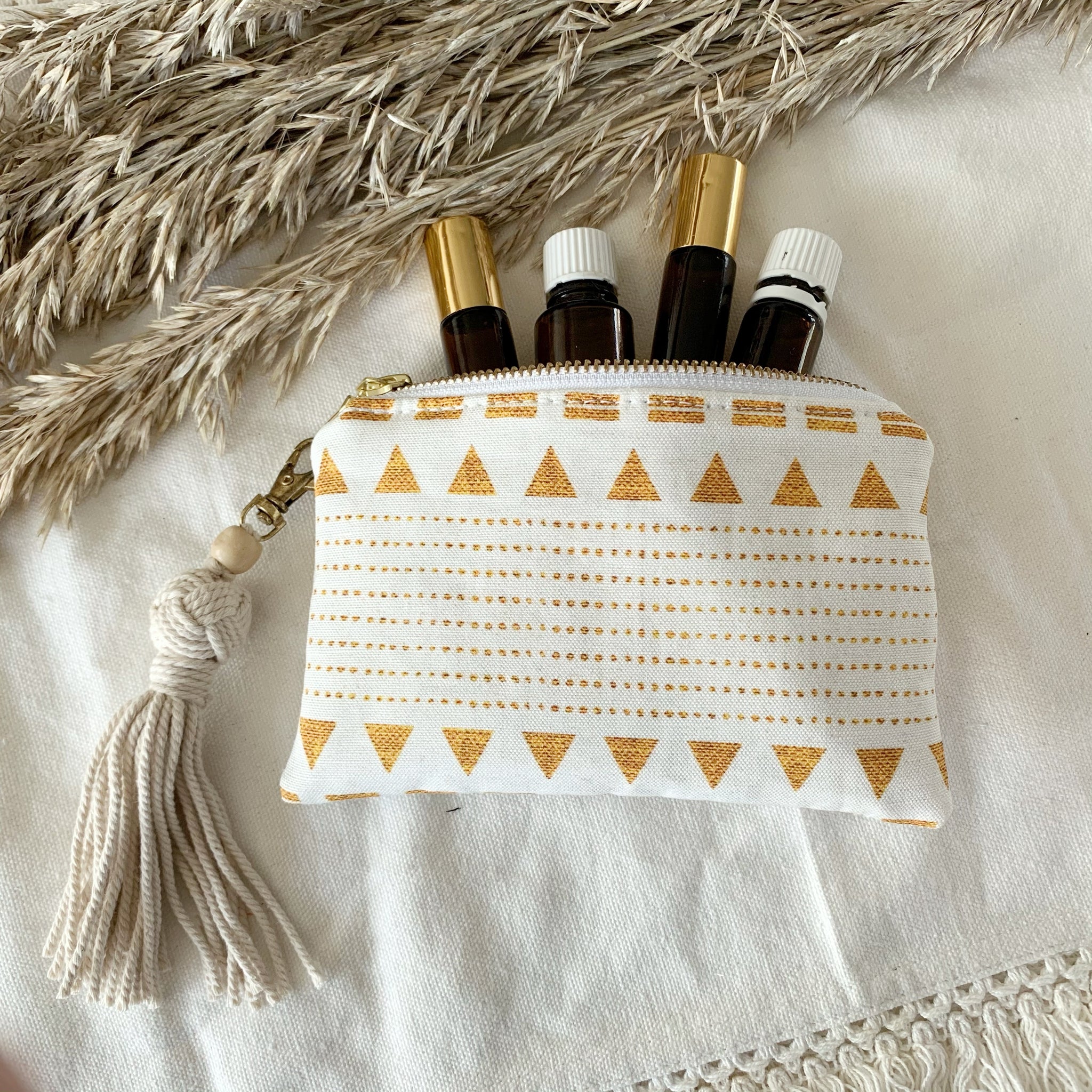 Orange Tribal Small Oil Bag