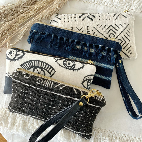 Black & White Mudcloth Essential Oil Wallet