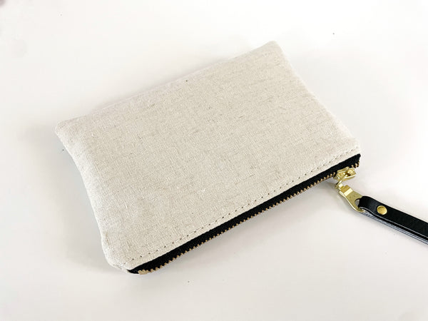 Linen First Aid Bag | Black and Tan