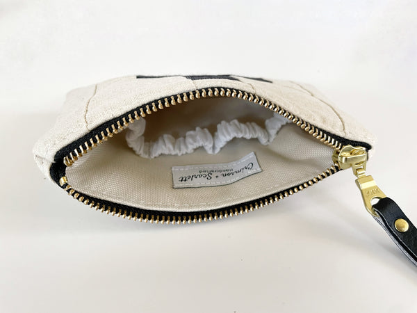 Linen First Aid Bag | Black and Tan