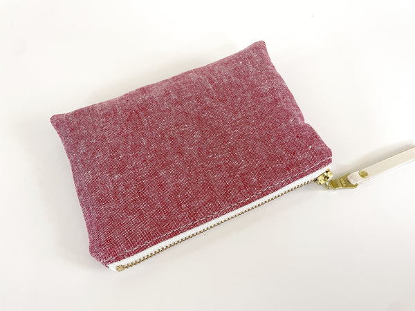 Linen First Aid Bag | Red and Ivory