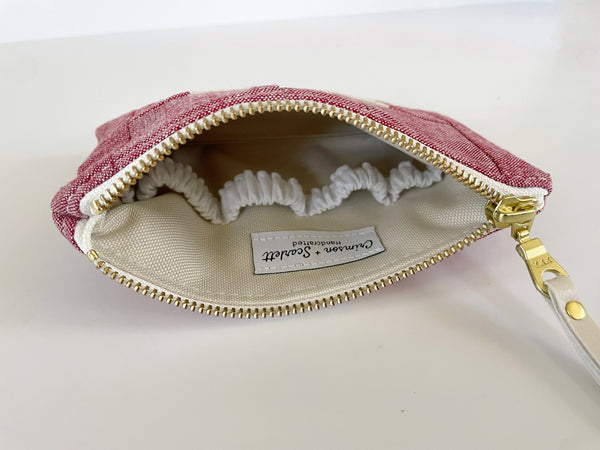 Linen First Aid Bag | Red and Ivory