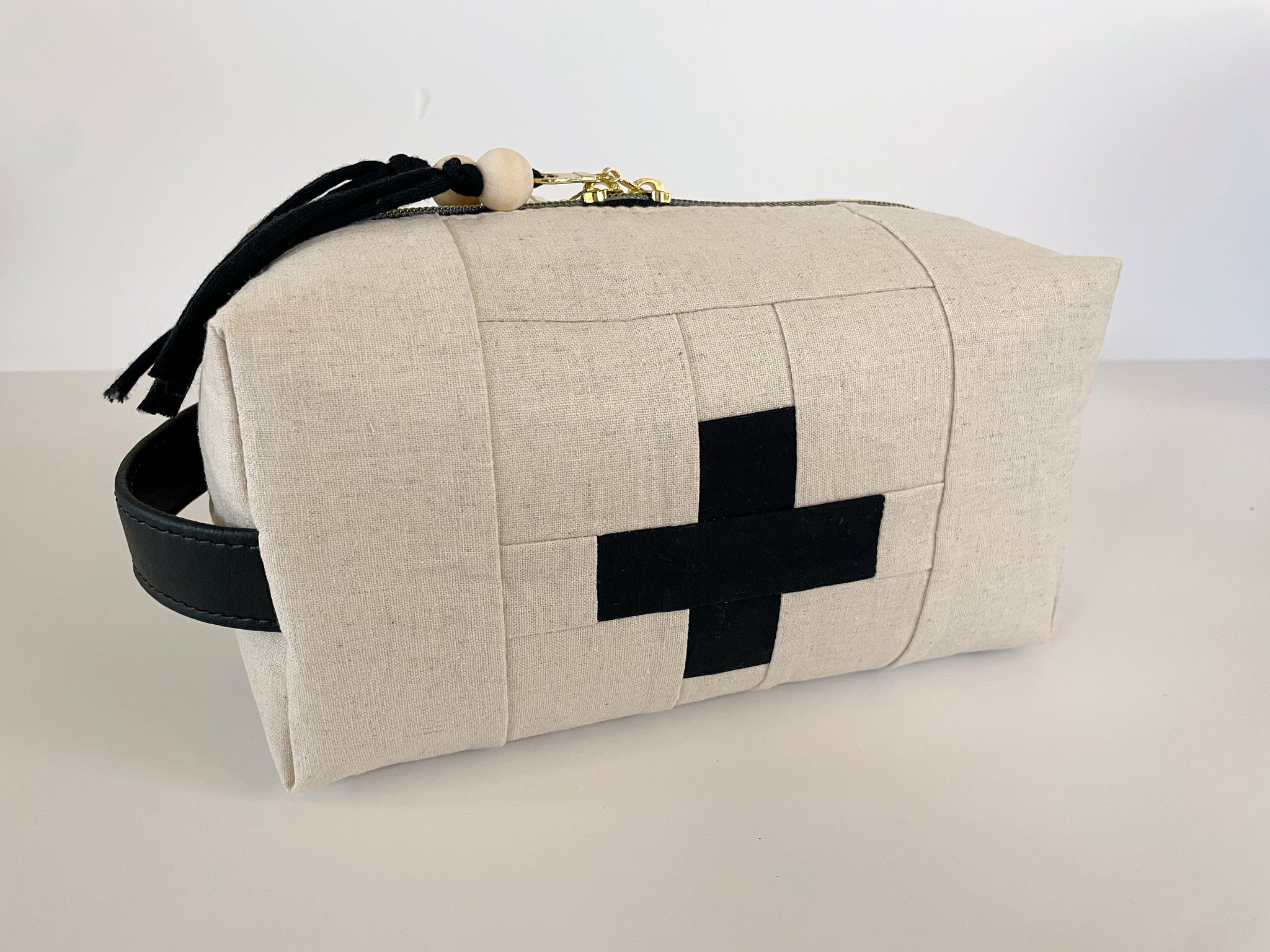 Boxy Medicine Bag | Black & Ivory First Aid