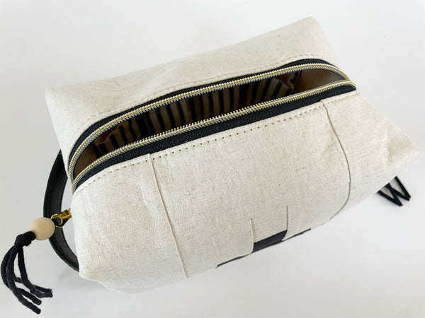 Boxy Medicine Bag | Black & Ivory First Aid