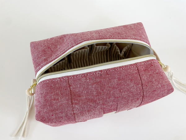 Boxy Medicine Bag | Red & Ivory First Aid