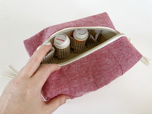 Boxy Medicine Bag | Red & Ivory First Aid