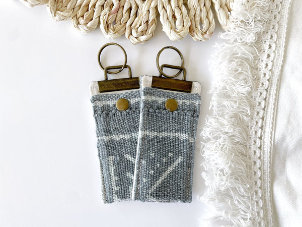Steel Blue Mudcloth Thieves Keychain