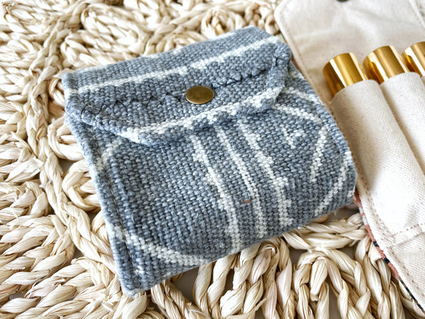 Steel Blue Mudcloth 10ml Roller Case