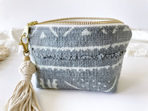 Steel Blue Mudcloth Oil Bag