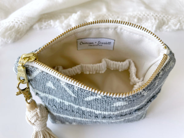 Steel Blue Mudcloth Oil Bag