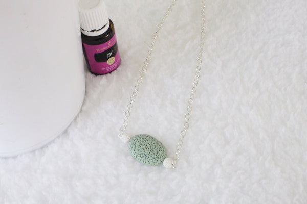 Green Lava Stone Diffuser Necklace