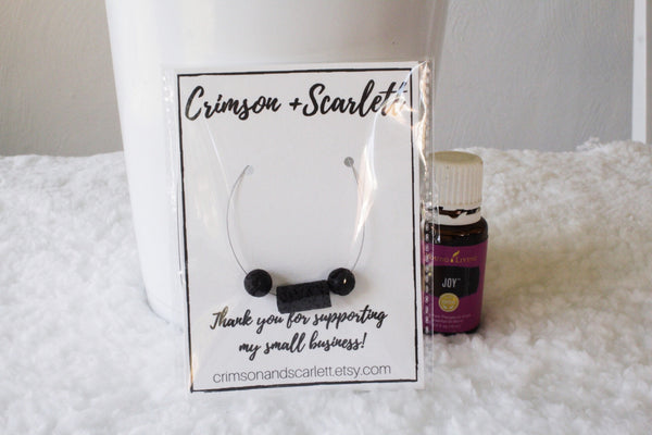 Black Lava Stone Diffuser Necklace