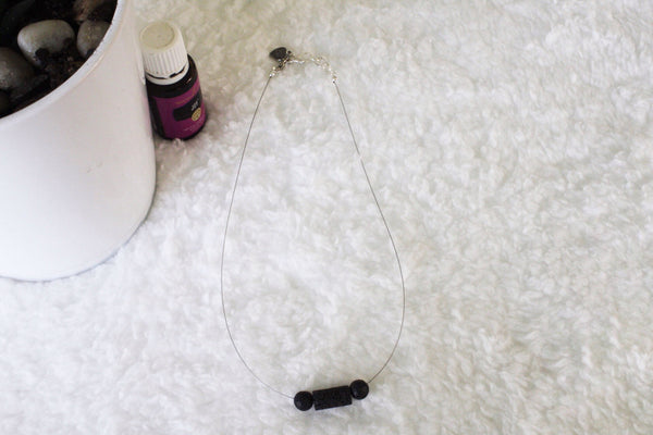 Black Lava Stone Diffuser Necklace