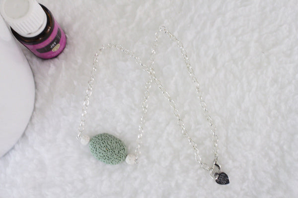 Green Lava Stone Diffuser Necklace