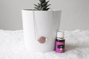 Rust Lava Stone Diffuser Necklace