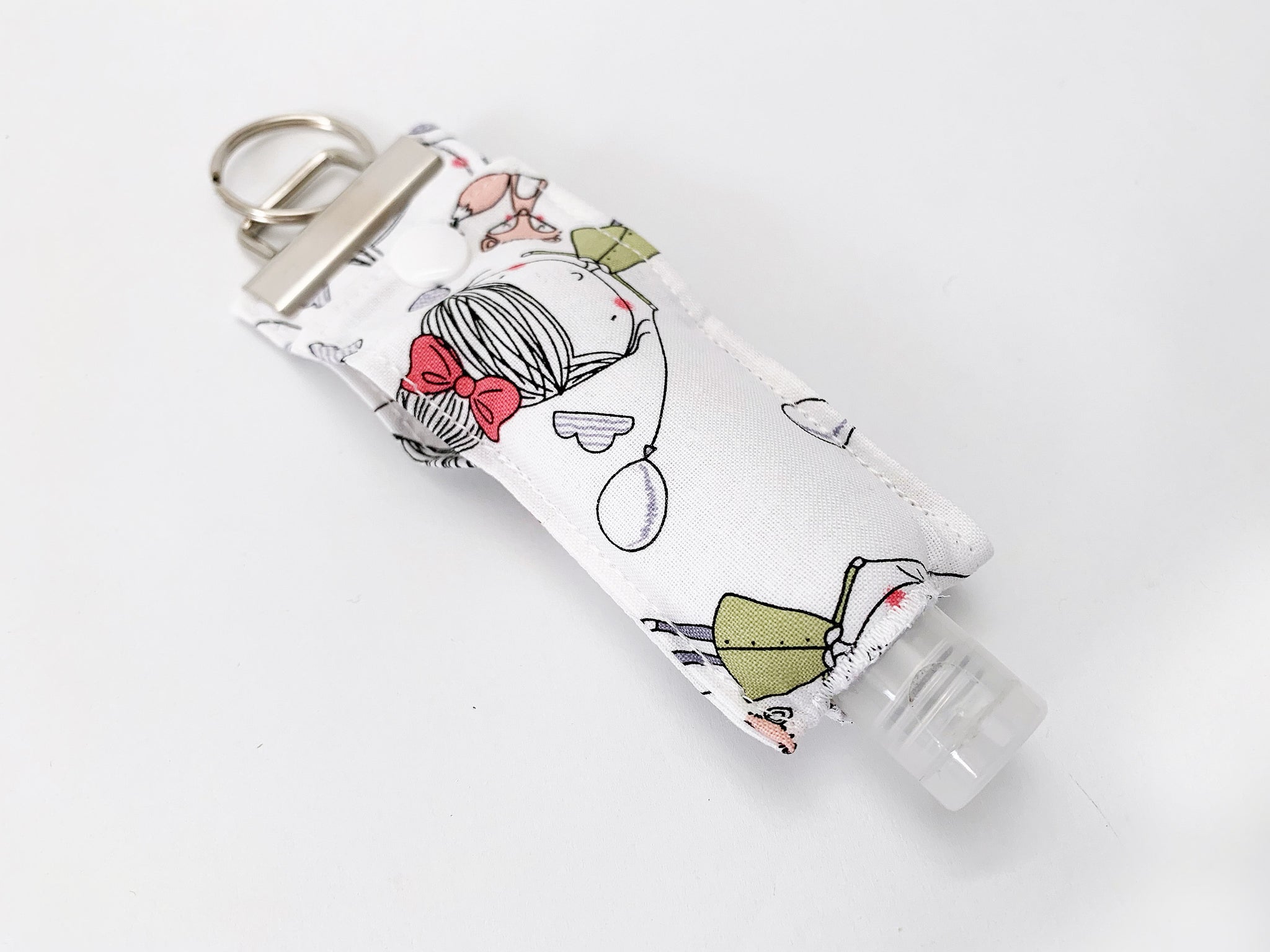 Girl and Balloon Thieves Keychain
