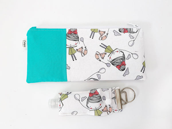 Girl and Balloon Thieves Keychain