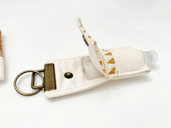 Boho Thieves Keychain, Tribal Hand Purifier Holder, Thieves Holder, Hand Sanitizer Keychain