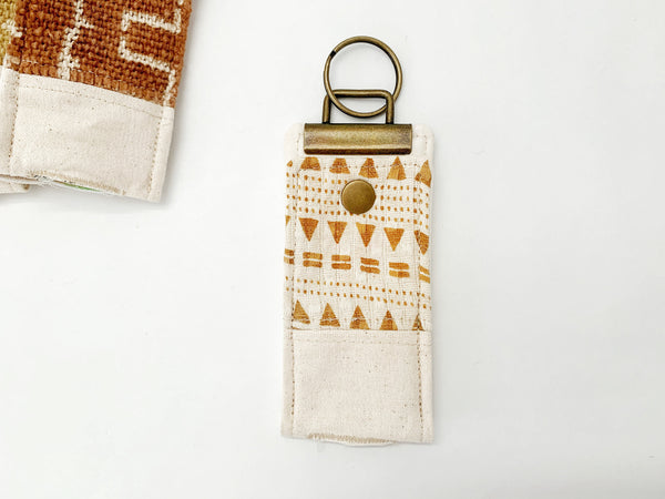 Boho Thieves Keychain, Tribal Hand Purifier Holder, Thieves Holder, Hand Sanitizer Keychain