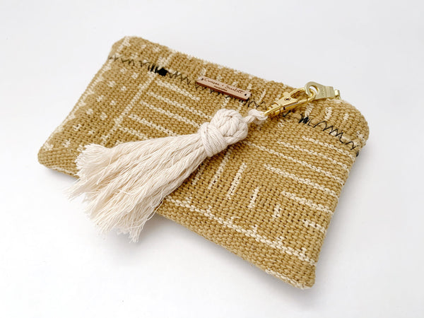 Raeanne Mustard Mudcloth Small Oil Bag