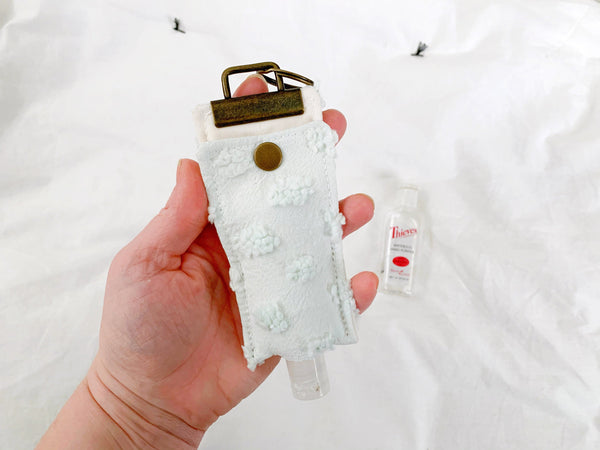 Mint Tuffed Thieves Holder, Thieves Keychain, Hand Sanitizer Keychain, Hand Purifier Case