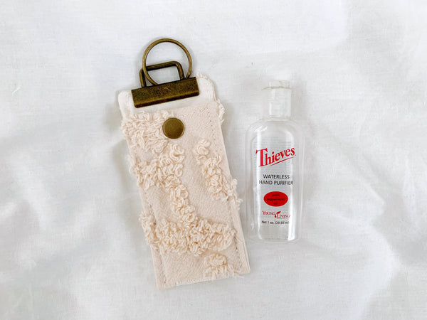 Fluffy Peach Hand Sanitizer Keychain, Hand Purifier Case, Hand Purifier Holder, Hand Sanitizer Keychain