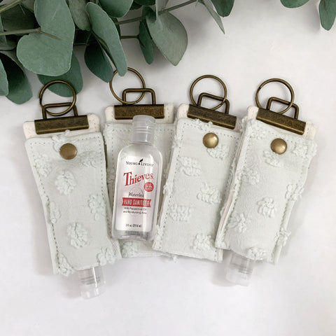 Mint Tuffed Thieves Holder, Thieves Keychain, Hand Sanitizer Keychain, Hand Purifier Case